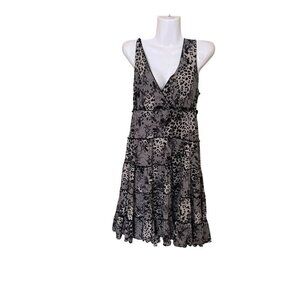 Style & Co. Womens Babydoll  Tiered Dress M Black Lace Dark Romance whisgoth 90s